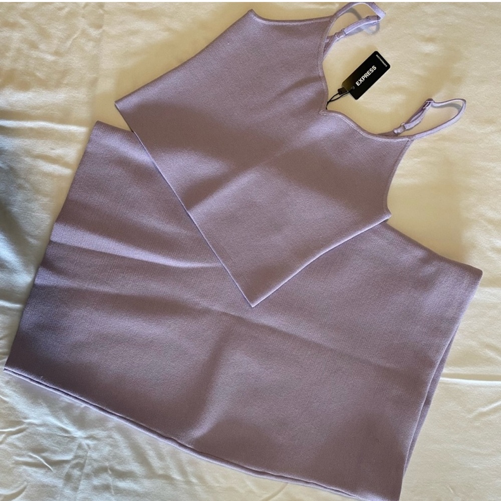 Express Body Contour Set Crop Tank w/ Pencil Skirt SMALL